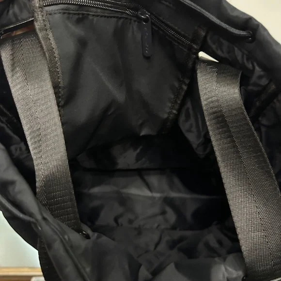 NWT Beyond Yoga Backpack Sack, Black, Two Compartments, Water Bottle Holders - Picture 8 of 9